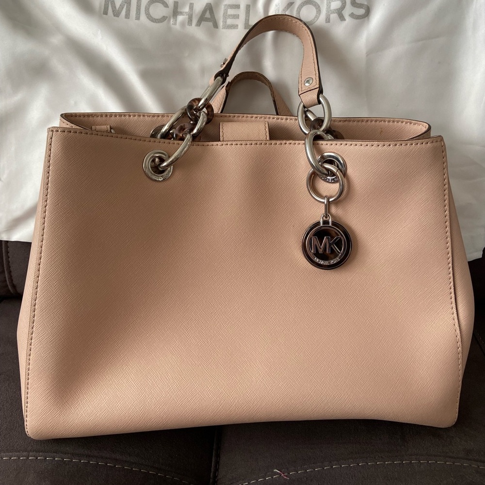 MICHAEL KORS Tote with Chain Detailing Handles